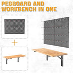Ultrawall Folding Workbench with Pegboard, Wall Mount Work Table - Image 6