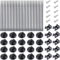 20 PCS Magnetic Zip Tie Mounts Base Neodymium Magnets & 60 Pcs Releasable Cable Zip Ties & 20 Pcs Zip Tie Saddle Type Mounts, Magnetic Cable Zip Tie Holders Base for Cable Wire(100 Pcs) by Taiidaues