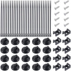20 PCS Magnetic Zip Tie Mounts Base Neodymium Magnets & 60 Pcs Releasable Cable Zip Ties & 20 Pcs Zip Tie Saddle Type Mounts, Magnetic Cable Zip Tie Holders Base for Cable Wire(100 Pcs) by Taiidaues