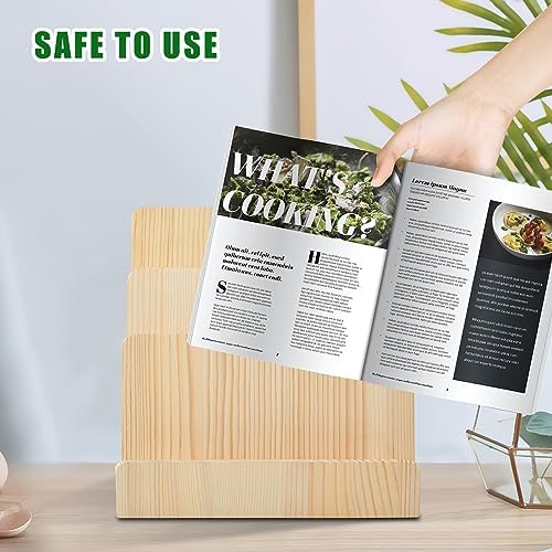 DOSTATNI 3-Tier Pine Wood Literature Organizer & Card Display Stand - 8.5 x 11 for Desk - Image 4