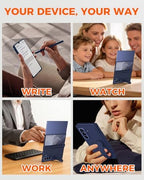 NINKI S Pen for Samsung Galaxy Z Trifold Wallet Case with Screen Protection & Loop,Heavy Duty Hinge Protector + Kickstand for Samsung Trifold Phone Case Finger Band Z Trifold Card Holder Cover Gray - Image 7