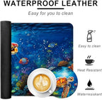 Large Keyboard Mouse Pad Set, Extended Mouse Pad+Keyboard Wrist Rest Support, Memory Foam Ergonomic Easy Typing, 4Pcs (31.5×11.8 in) Desk Pad Set for Office Home,Sea Turtle Swimming Underwater - Image 2