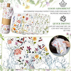 90 Pack Reusable Kitchen Cloths Cotton Towel, Wildflowers - Image 3