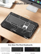2-in-1 Ergonomic Keyboard Stand with Wrist Rest, Black Topographic - Image 4