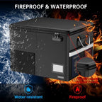 5200℉ Fireproof Document Box with Lock, File Organizer with Handle - Image 3