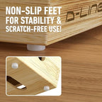 D-Line Bamboo Cable Management Box – Hide Power Strips, Large Cable Organizer Box for Home & Office, Wooden Cord Organiser for Desk, TV & Floor – Natural Finish - Image 6