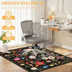Office Chair Mat for Hardwood Floor & Tile Floor,48"X 60"-Black Multicolor - Image 4