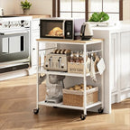 Homleke 3-Tier Rolling Kitchen Microwave Cart, Utility Cart - Image 2