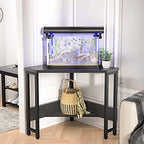 Armocity Corner Desk Small Desk with Outlets Corner Table for Small Space, Computer Desk with USB Ports Triangle Desk with Storage for Home Office, Workstation, Living Room, Bedroom, Black - Image 6