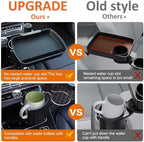 Car Large Cup Holder Expander, 3-in-1 Cupholder Extender with Swivel and Detachable Snack Food Tray Table for Eating, Travel Essentials for Road Trips for Driver. Model A - Image 3