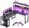 ODK 53 Inch L Shaped Gaming Desk with Hutch & Headphone Hook by ODK