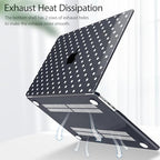 Tuiklol for 2026 2025 2024 2023 MacBook Air 15 inch Case Model M5 A3448 M4 A3241 M3 A3114 M2 A2941 Hard Shell Case for MacBook 15.3'' Cover, Spot-White - Image 4