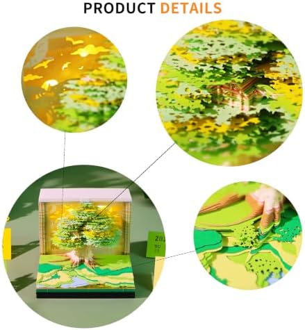 2027 3D Paper Carving Desk Calendar With LED Light - Image 5