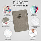 Clever Fox Budget Planner Pro with Cash Budgeting Envelopes, Gray - Image 2