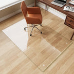 Glass Chair Mat 40" x 60" Tempered Glass Office Chair Mat by FLYECHO