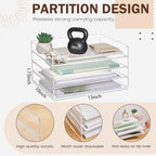 Harloon 4 Tier Paper Organizer Letter Tray Acrylic Desk File Organizer - Image 2