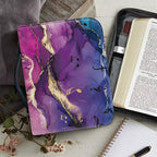 Bible Cover Case for Women, Brown Flower Cross PU Leather Bible Carrying Case for Church Zippered Book Bible Protector with Top Handle - Image 6