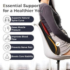 Coverado Lumbar Support Pillow for Car, Ergonomic Memory Foam Back Pillow for Office Chair, Back Cushion for Back Pain Relief, PU Leather Car Lumbar Support for Driving Seat - Image 3