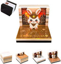 3D Calendar 2027, Desk Time Piece Calendar 2027,Tear-Away 3D Paper Art Notepad w LED Lights,Creative 3D Memo Artsy Pad Calendars, DIY Paper Carving Gift (Rabbit Warrior) by Ksgolif