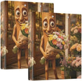 ALAZA Brainrot Tung Tung Tung Sahur (6) 3 Ring Binder 1.5 Inch Three Ring Office Binders w/clipboard & 3 Pockets, Hold 200 Sheets, 2 pcs by ALAZA
