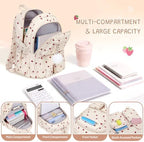 4PCS Corduroy Backpack for Girls with Leakproof Bento Box - Image 3