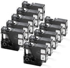 10 Pack Compatible with Dymo Rhino 18444 Label Tape Permanent Vinyl by Wonfoucs