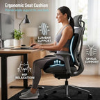 Ergonomic Seat Cushion, Office Chair Seat Cushions with L-Shaped Design, Memory Foam Seat Cushion for Home Car Chair Wheelchair - Image 4