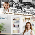 White Metal Storage Cabinet, 71" Kitchen Pantry Cabinets for Office - Image 5