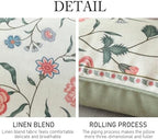 ISAENNE Designer Linen Throw Pillow Cover,Set of 2,18"x18"-Estevan A - Image 4