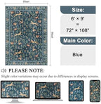 DUKINO 6x9 Area Rug, Washable Animal Living Room Rug Non Slip, Blue - Image 2