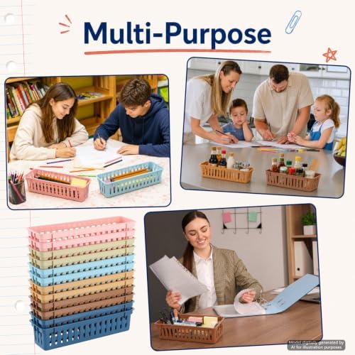 24 pcs Vintage Pencil Basket Dispenser for Classroom Pencil Holder for Desk - Image 6