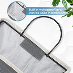 Woanger 12 Pcs Wall Hanging Storage Bag Wall Hanging Organizer Bag Over The Door Closet Basket Containers Bins with Hooks Pockets for Bedroom Bathroom, 15 x 4.3 x 8.7''(Gray) - Image 5