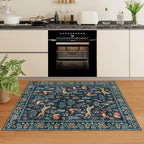 DUKINO 2x3 Entryway Rug, Washable Door Mat Animal Kitchen Rug, Navy Blue - Image 6
