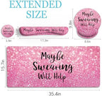 LIMKRIAN Pink Ergonomic Mouse Pad Set, Large Desk Matt for Desktop Decor - Image 6