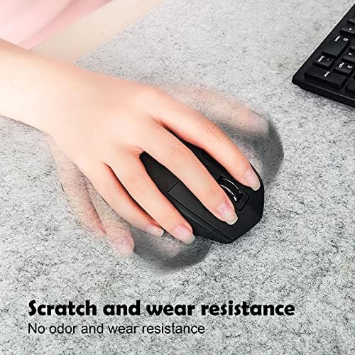 DAWNTREES Extra Large Felt Desk Mat,55''x23.6'' Non-Slip Desktop Protector - Image 4