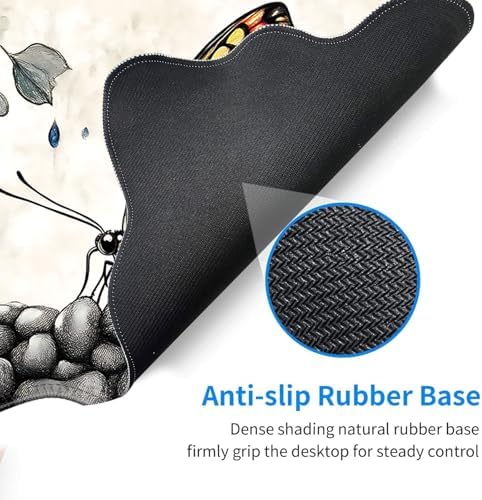 Desk Mat, Mouse Pad with Wrist Rest, 4-in-1 Large Mouse Pads for Desk, Ergonomic Mouse Pad and Keyboard Wrist Rest Gaming Keyboard Mat for Office,Watercolor Butterfly - Image 4