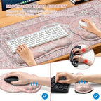 Mousepad Set，Keyboard Mat+Wrist Support Mouse Pad+Wrist Rest Pad+Coaster - Image 3