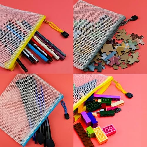 Niziting-18 Pcs,11"x 14",Mesh Zipper Pouch Document Folders Bag Zipper Zip File Folders for Office Supplies, Travel,Organizing Storage (11 x 14 Inches,Black) - Image 5