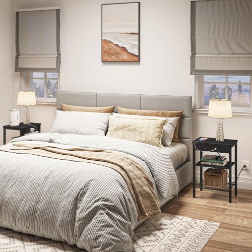 HOOBRO Side Tables with Charging Station, Small End Tables for Small Space - Image 6