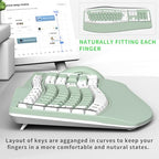 Wireless Keyboard and Mouse Combo,2.4G Ergonomic Wave Keys(Avocado Green-A) - Image 4