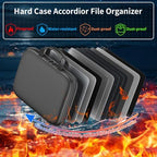 Tamfile Fireproof Document Box with Handle, Hard Case File Organizer, Black - Image 2