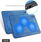 havit HV-F2056 Laptop Cooling Pad for 15.6-17 Inch Laptops, Blue - Image 3