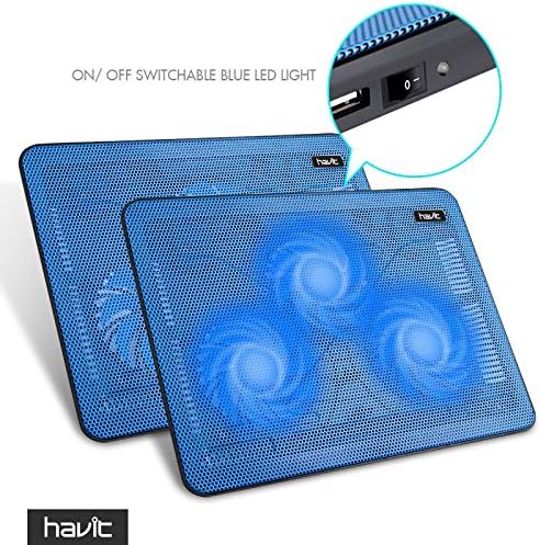 havit HV-F2056 Laptop Cooling Pad for 15.6-17 Inch Laptops, Blue - Image 3