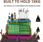 OPHIR Wooden Paint Organizer for 104 Bottles with 2 Brush Holder, 2 Drawer - Image 5