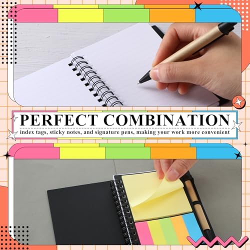 Qilery 150 Pack Lined Spiral Notebook Bulk Small Notepad and Pen Set - Image 3