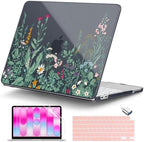 DONGKE Compatible with MacBook Neo 13 Inch Case 2026 A3404 A18 Pro chip & Touch ID, Plastic Hard Shell with Keyboard Cover, Screen Protector & Dust Plugs, Garden Floral by DONGKE