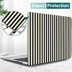DONGKE Case for MacBook Air 13 Inch (2021-2018 Models A2337 M1/A2179/A1932), Black & Cream Stripes Hard Shell Case with Keyboard Protector, Compatible with Retina Display and Touch ID - Image 7