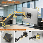 Portable Monitor Holder Mount Arm with Strong Magnetic 360° Rotating Base Bearing Over 5LBS Compatible with 12.9/14.6/15.6/17.3/18.5 inch iPad Pro/Mini/Air/Surface/Samsung - Image 2
