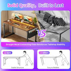 DurayLoly 55 Inch Office Desk with Waterproof LED Lights for Home Work - Image 5