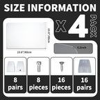 4 Pcs Desk Divider Privacy Panel 23.6 x 15.8 Inch Counter Desk Acrylic Panel Holder Free Standing Privacy Shield Work Station Desk Divider Partition for Offices Schools Call Centers (Frosting) - Image 2